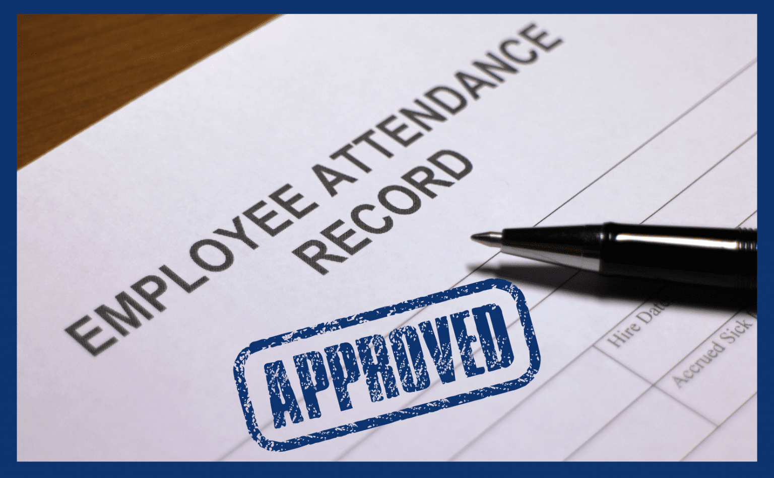 Perfect attendance program human resources department